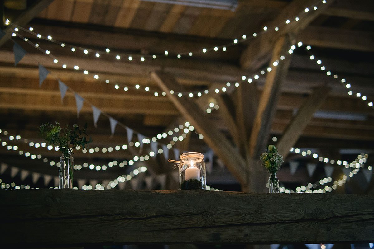 Image inside a barn wedding venue