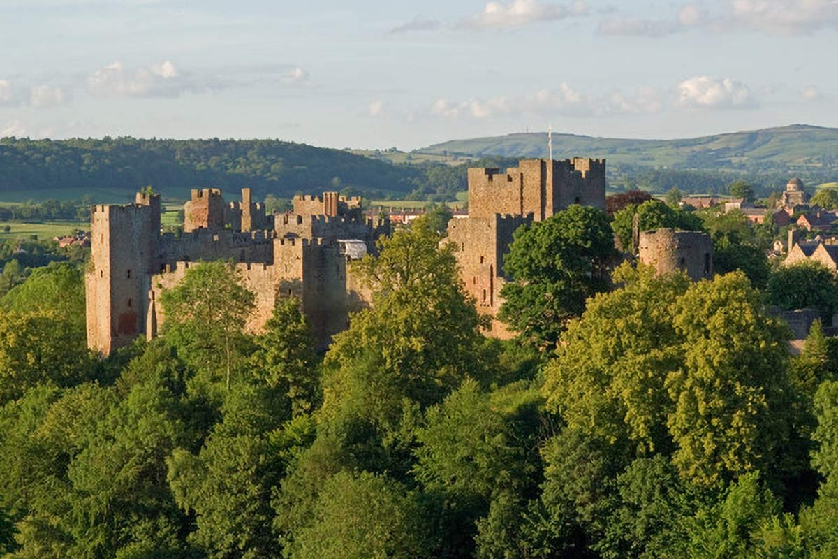 Ludlow Castle is a ruined medieval fortification that is also used as a unique wedding venue in Shropshire